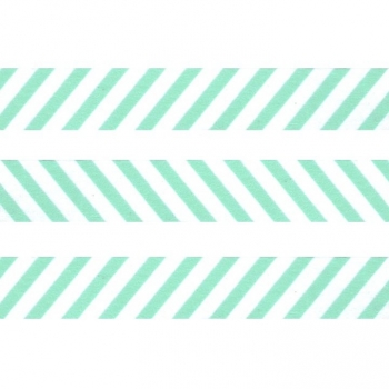 Washi Masking Tape Streifen - mint/weiß