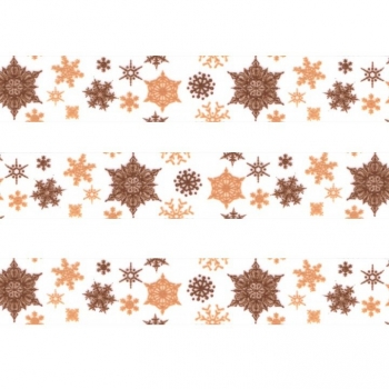 Washi Masking Tape Christmas Stars - brown/white