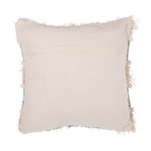 Green Scandi Boho Tufted Stripe Cushion