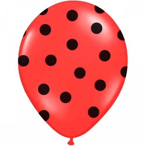 Balloons 14" Pastel Red "Dots"