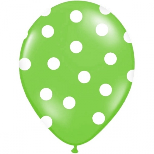 Balloons 14" Pastel Apple Green "Dots"