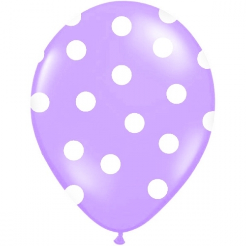 Balloons 14" Pastel Lavender "Dots"