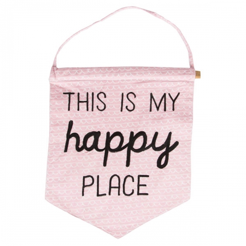 This Is My Happy Place Pastel Message Flag