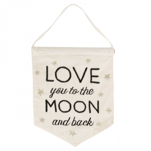 Love You To The Moon & Back Banner Flag