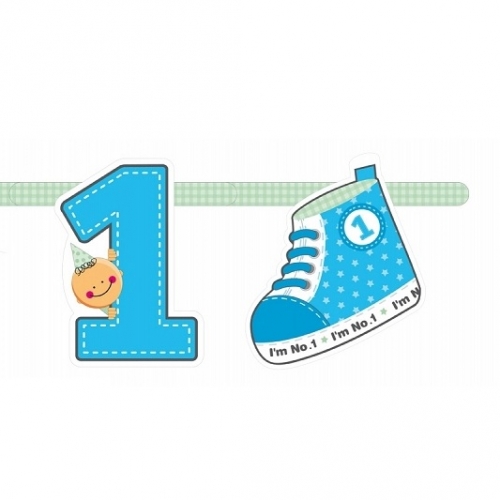 Blue birthday banner "I'm No. 1"