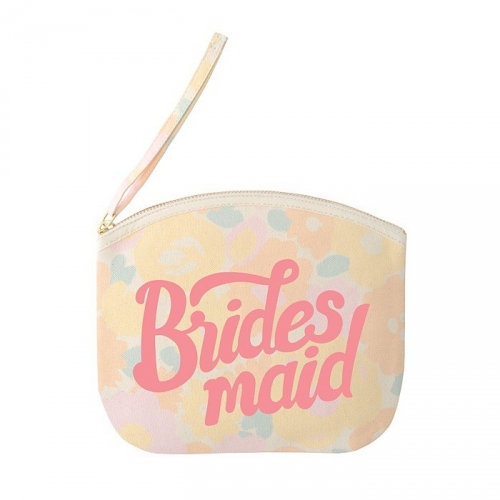 Bridesmaid Floral Canvas Pouch