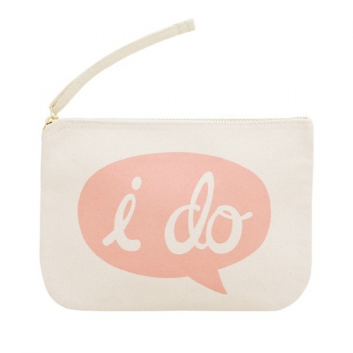 Canvas Pouch I Do pink