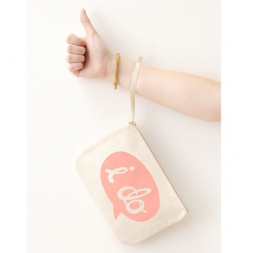 Canvas Pouch I Do pink