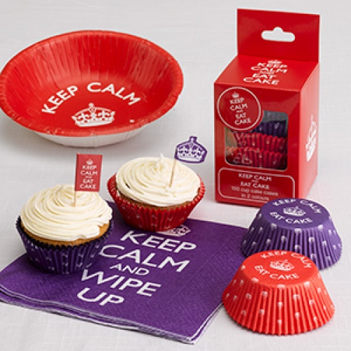 Cupcake Förmchen Keep Calm & Eat Cake