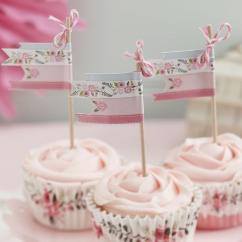 Cupcake Sticks Fancy Flowers