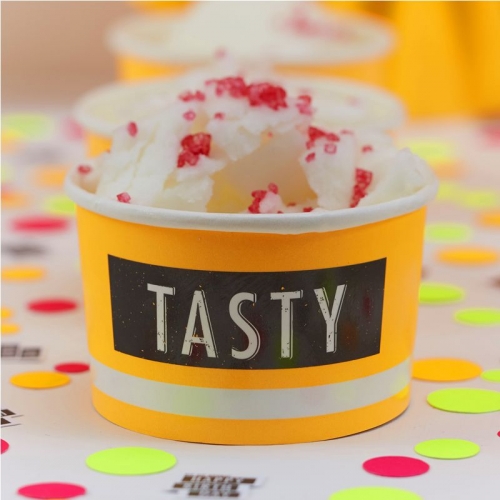 Orange Ice Cream / Treat Tubs - Neon Birthday