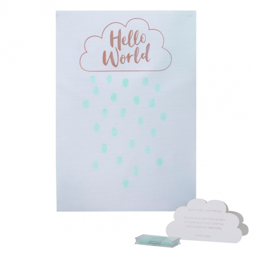 Rose Gold Fingerprint Guest Book - Hello World