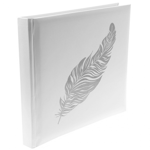 Glittered feather guest book