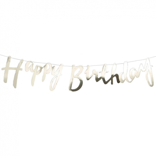 Gold Happy Birthday Bunting - Pick and Mix