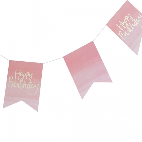 Gold Foiled & Ombre Happy Birthday Bunting - Pick and Mix