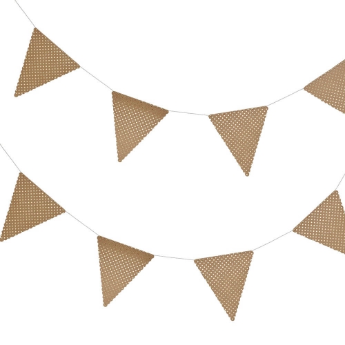 Kraft Gold Foiled Polka Dot Bunting - Pick and Mix