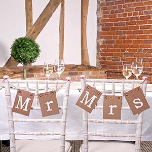 Just My Type - Chair Bunting - Mr and Mrs