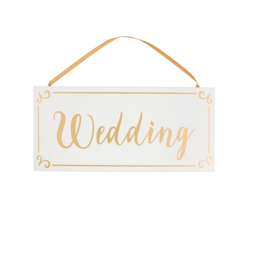 hochzeitsschild-wedding-gold-weiss