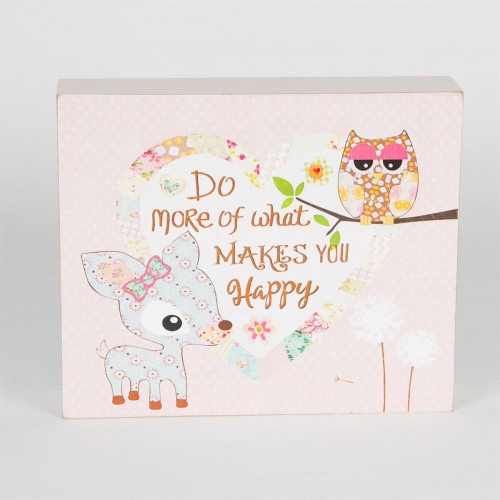 Do More Pastel Patchwork Block Plaque