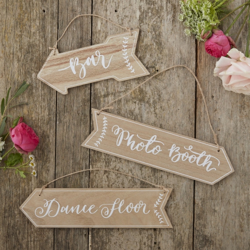 Wooden Arrow Signs - Boho