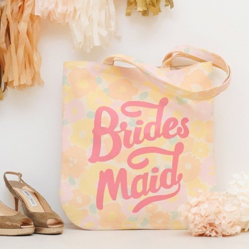 Bridesmaid Floral Canvas Bag