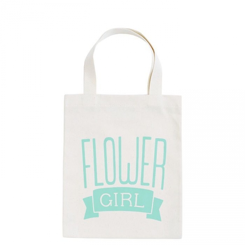 Tote - Flower Girl - mint