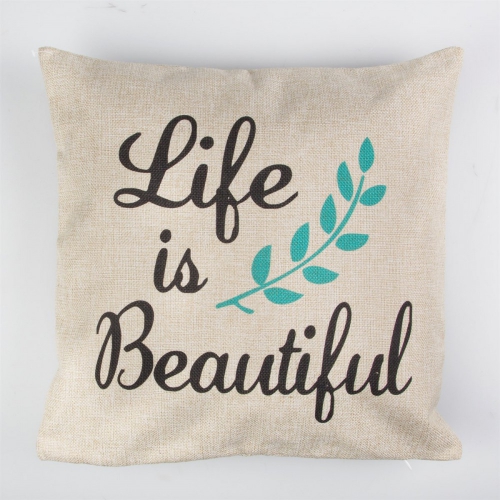 Life Is Beautiful Retro Cushion