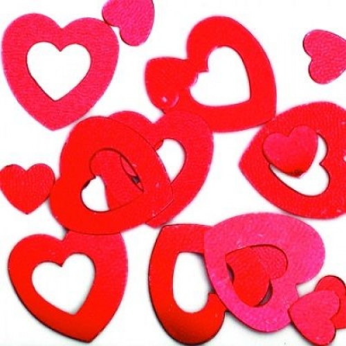 Confetti Hearts Flitterbox red