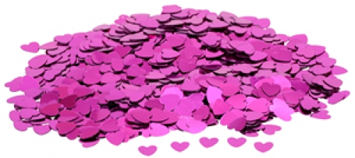 Confetti - Small Hearts Hot Pink