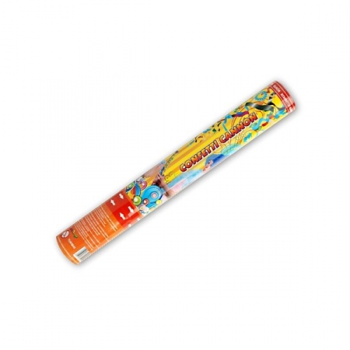 Colorful confetti and metalic streamer party cannon, 40 cm