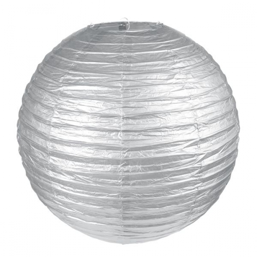 Metallic L lantern silver