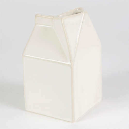 Muted Pastel Milk Carton Jug white