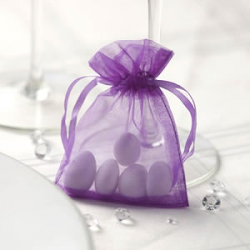 Organza Bags 10 Pack - Purple