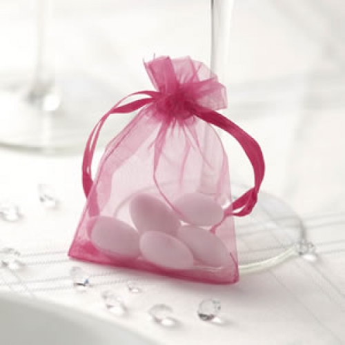 Organza Bags 10 Pack - Hot Pink