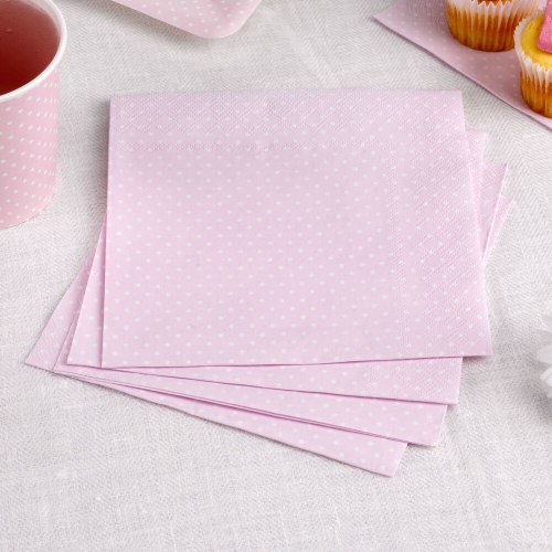 Polka Dot Napkins - Pink