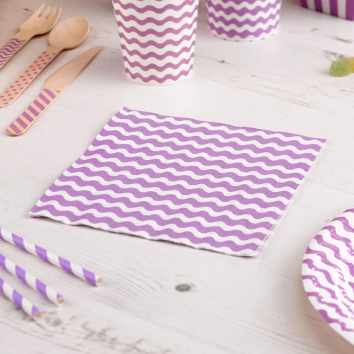 Carnival - Napkins - Waves Purple