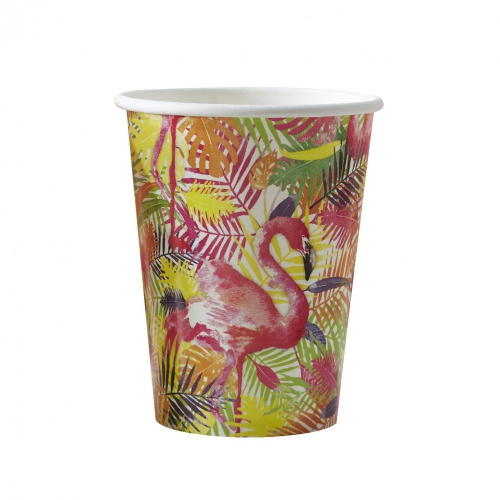 Tropical Paper Cups - Flamingo Fun