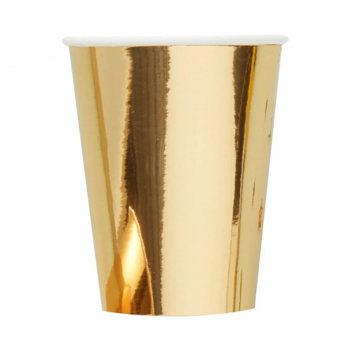 Party Becher Metallic Star - gold