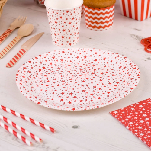 Carnival - Paper Plates - Stars Red