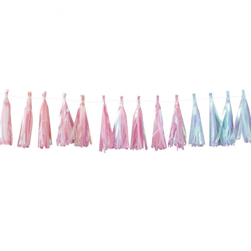 Iridescent Tassel Garland - Iridescent Party