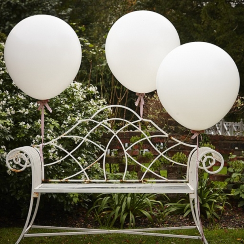 White 36 Inch Feature Balloons - Vintage Affair