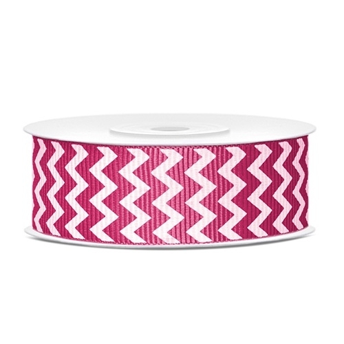 Grosgrain ribbon, dark pink, 25mm/10m