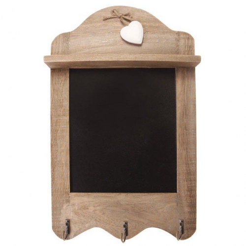 Scalloped Blackboard with 3 Hooks