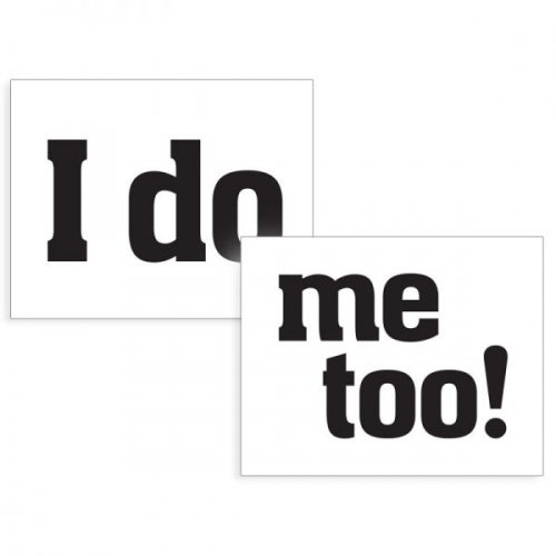 Shoe stickers "I do" and "me too!", 2 pcs, 1 packet