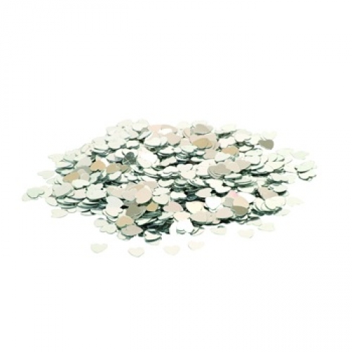 Confetti - Small Hearts Silver