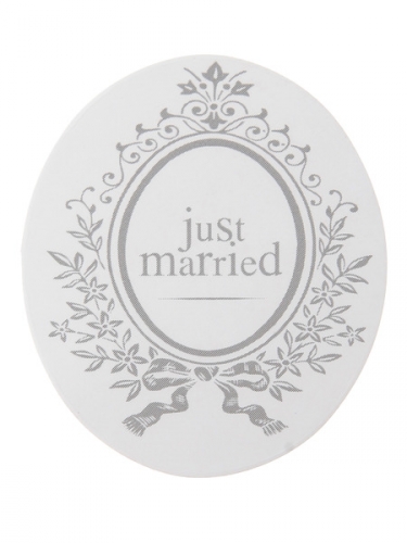 Sticker Just Married - white