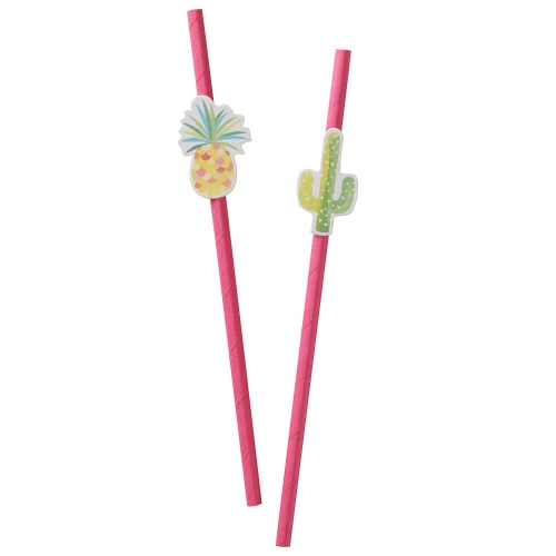 Cactus & Pineapple Paper Straws - Hot Summer