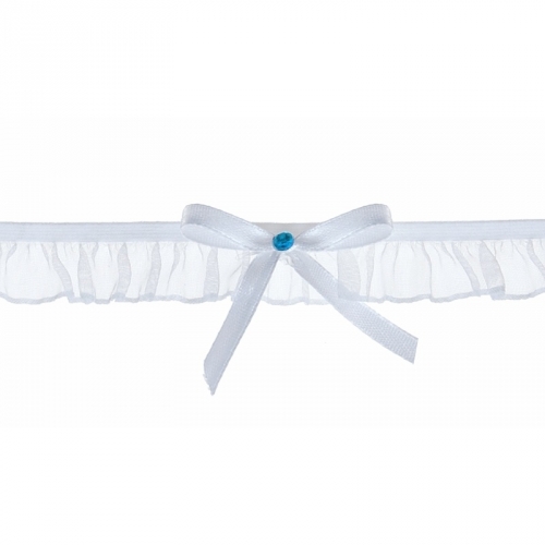 Chiffon Garter White, 1 piece