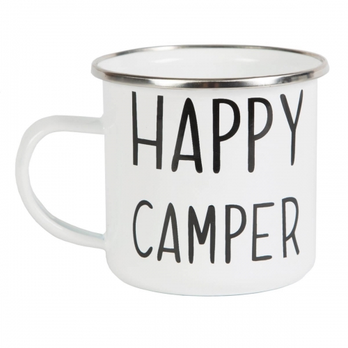 Happy Camper Enamel Mug