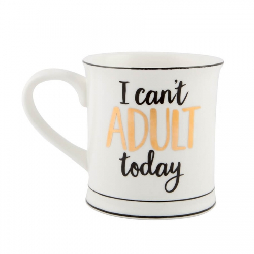 Metallic Monochrome I Can't Adult Today Mug